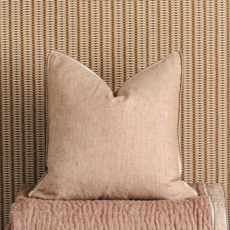Linen Chambray Cushion APPETTO dusky merlot reverse