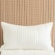 Puritsu ivory bedspread and pillowsham stack