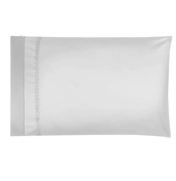 Bovi standard Pillowcase Pair PACIFIC White/Silver