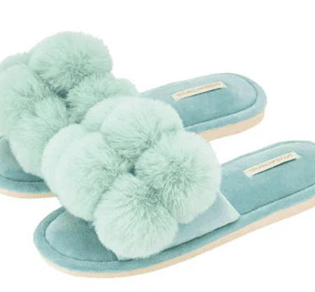 Fluffy Slippers MIST GREEN Cosy Luxe