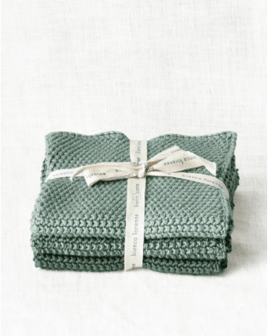 Washcloths LAVETTE Sage | Set x 3 - Linen Boutique