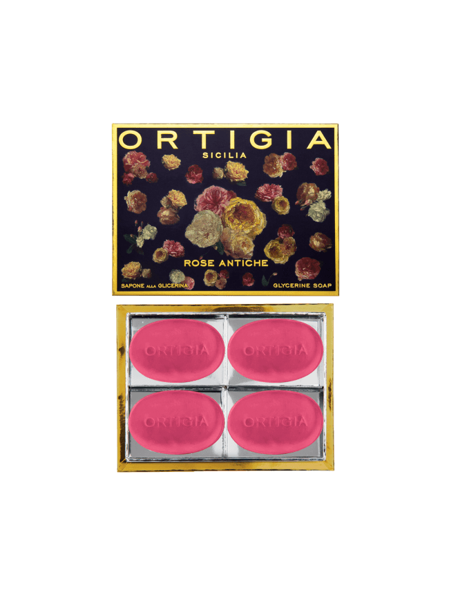 Ortigia Sicilia Rose Antiche Soap Box x 4