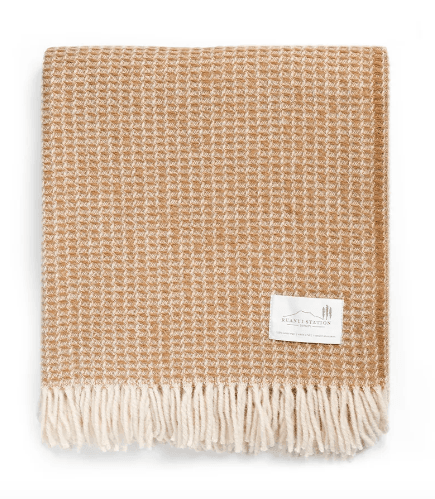 NZ Wool Throw Winiata Wheat | Ruanui