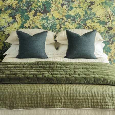 Piazza natural with appetto verde, mica verde and appetto verde Coverlet
