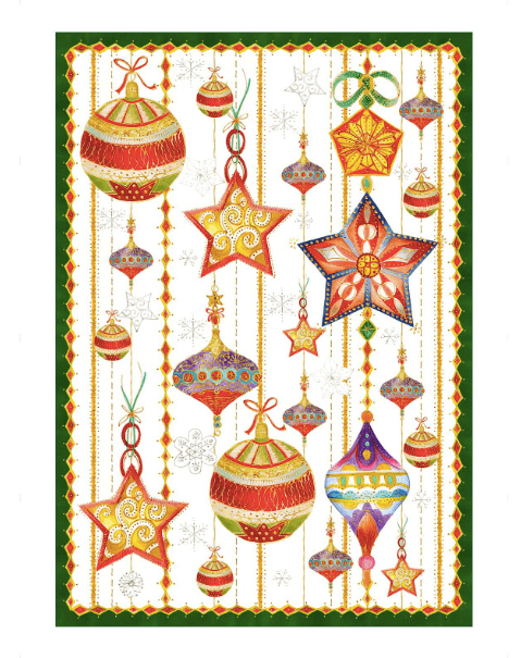 Linen Tea Towel Stardust Verde