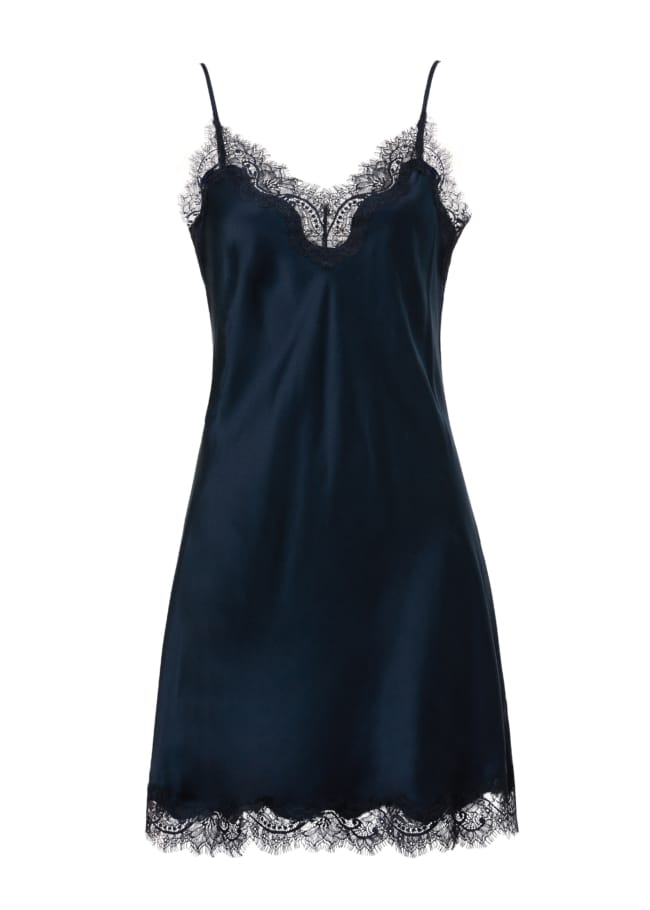 Silk Chemise Scarlett Navy