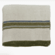 Linen Table Napkin Green Selvedge Stripe