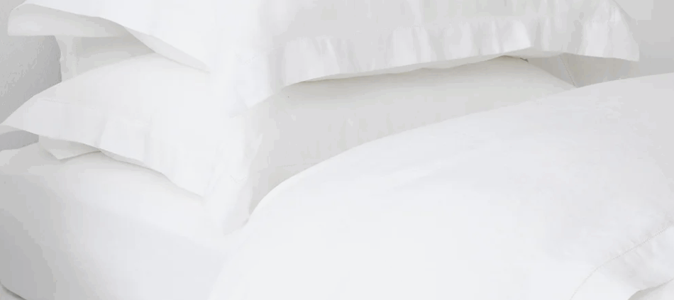 Pure White Linen Sheets with Hemstitch Finish | Portugal Pure White Linen Sheets with Hemstitch Finish | Portugal