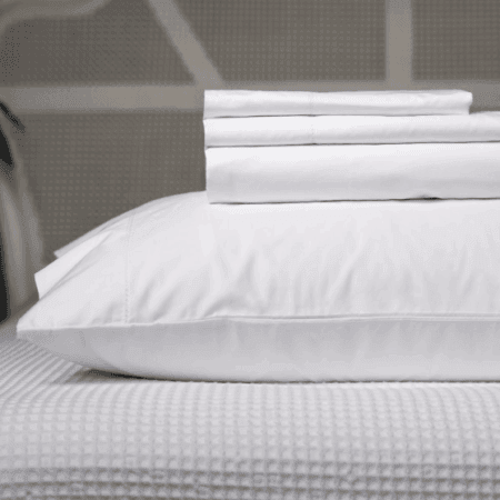 ORGANIC Percale Cotton Sheets 500TC | Hemstitch Detail