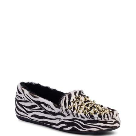 PARK AVE SLIPPER ZEBRA CALF HAIR