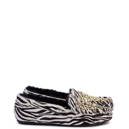 PARK AVE SLIPPER ZEBRA CALF HAIR