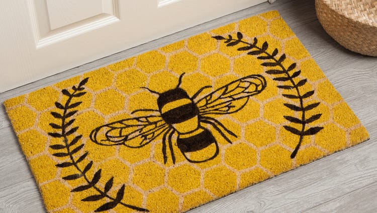 Coir Doormat Honeybee