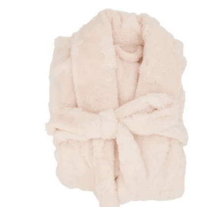 Cosy Luxe Embossed Cream Robe | Flower