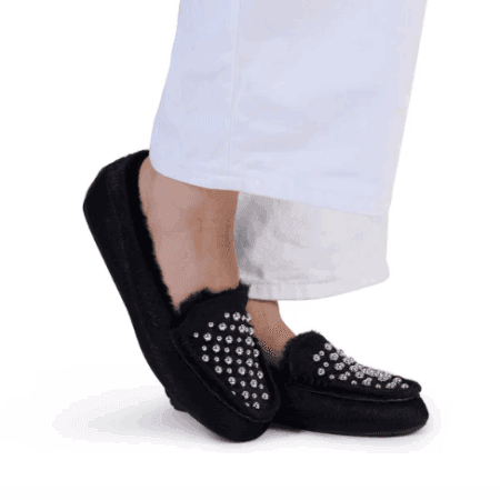 Park Ave SlipperBlack Calf | Lounge Slipper