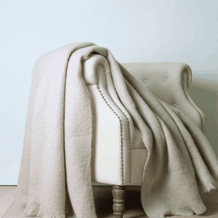 Mohair Throw Almond - Linen Boutique