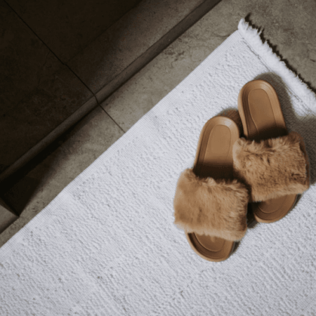 Double Bath Mat Lisbon White