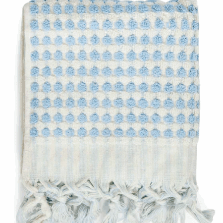 Pompom Turkish Cotton Handtowel |Pale Blue