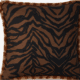 Brown Zebra Chocolate Linen Cushion