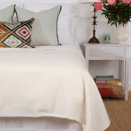 BLANKETS NZ WOOL Winter White