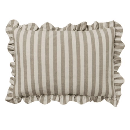 BROSTE Cushion Ina Brown Kelp/Castle Beige