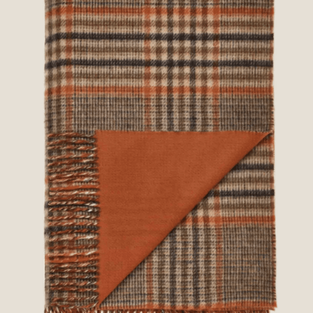 Merino Wool Throw Estate Check | Exquisite