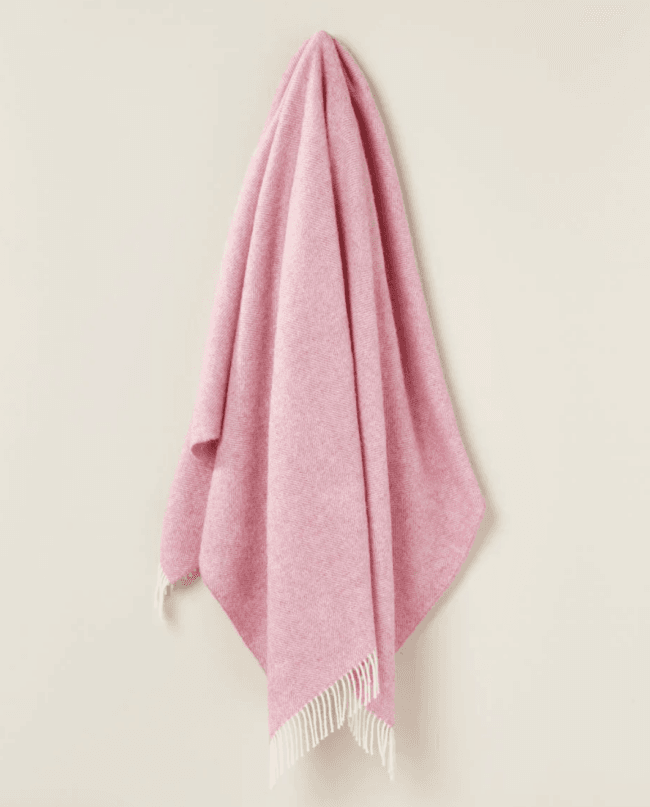 NZ Wool Throw Herringbone Marshmallow | Exquisite