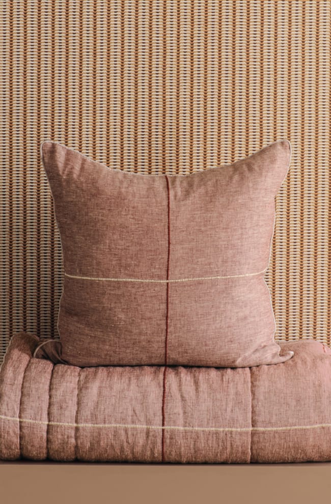 Tobiishi Dusky Merlot Comforter and Eurocase Stack