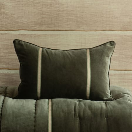 Luchesi Olive Comforter and Cushion Stack