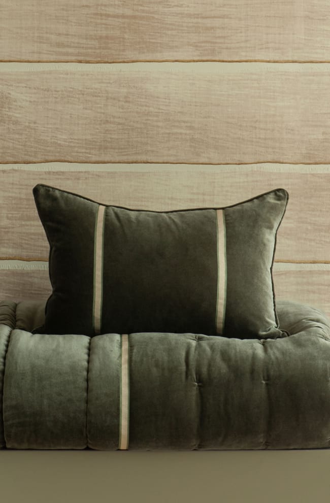 Luchesi Olive Comforter and Cushion Stack