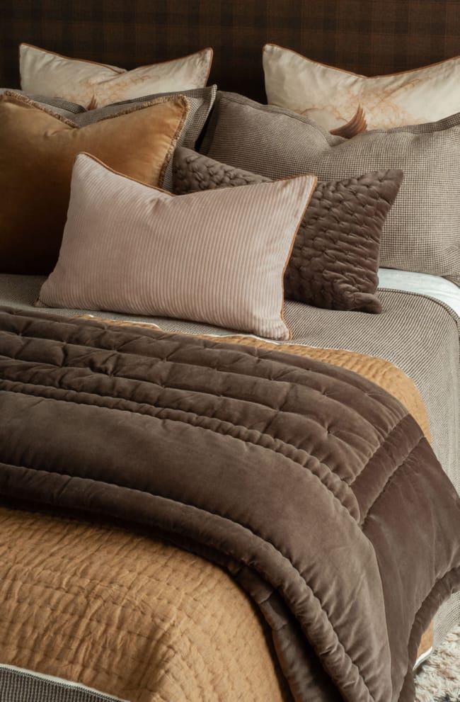 Mica Cocoa Comforter Styled