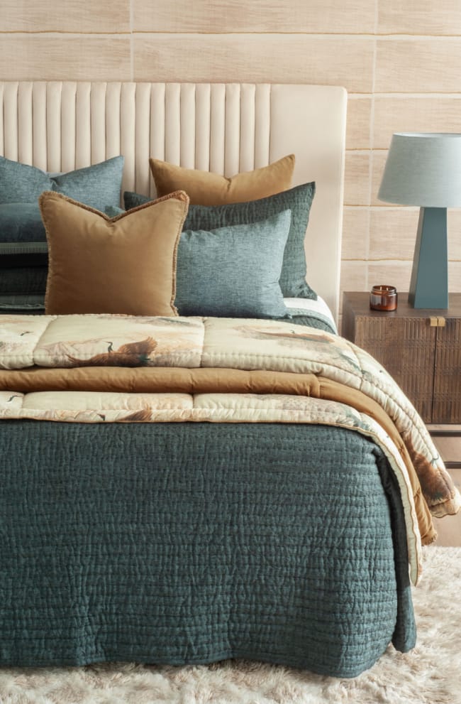 Misaka Mallard with Tsuru Natural, Anello Cedar, Meiya Ocean and Riga Prussian Blue