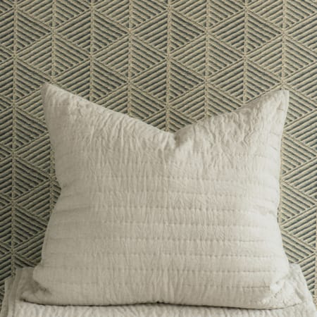 Misaka Oatmeal Bedspread and Eurosham Stack WEB