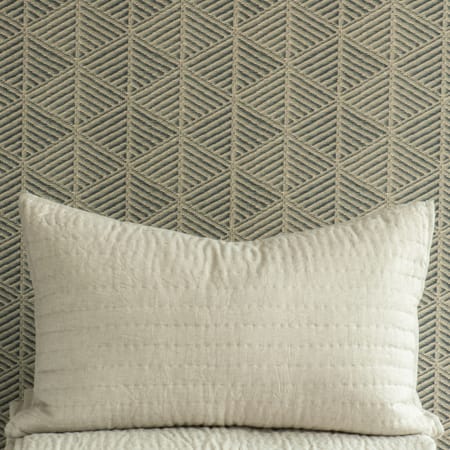 Misaka Oatmeal Bedspread and Pillowsham Stack WEB