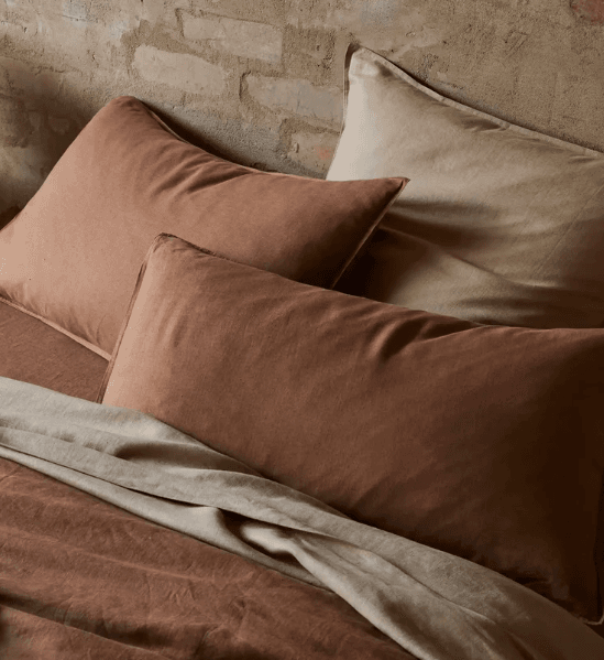 Ravello Linen Pillowcases BISCUIT