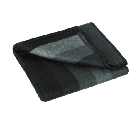 Alpaca Wool Throw Blanket | Charcoal Grey Stripe