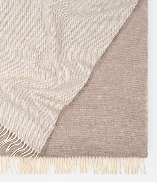 100% Merino Lambswool Throw Harris Natural | Weave