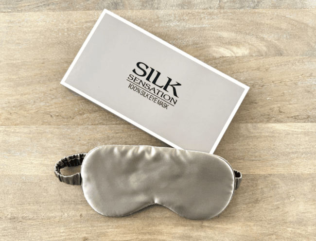 Silk Eye Mask 100% silk TAUPE