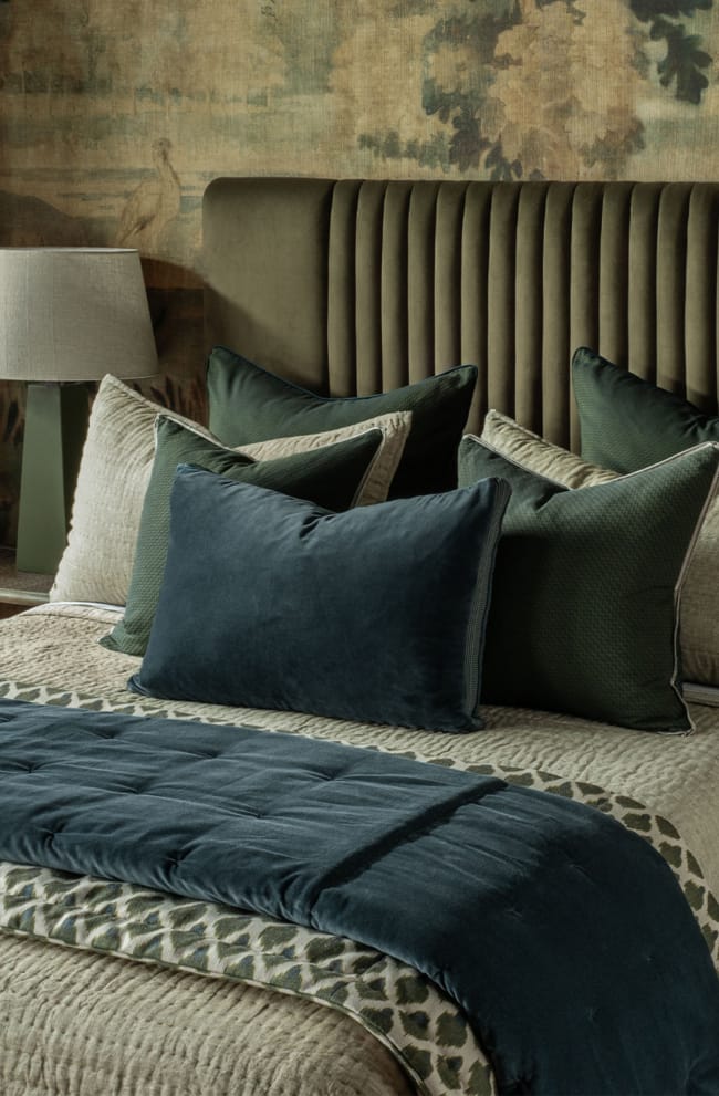 Riga Prussian Blue Comforter