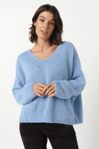 Mohair Giada Knit Cornflower Blue