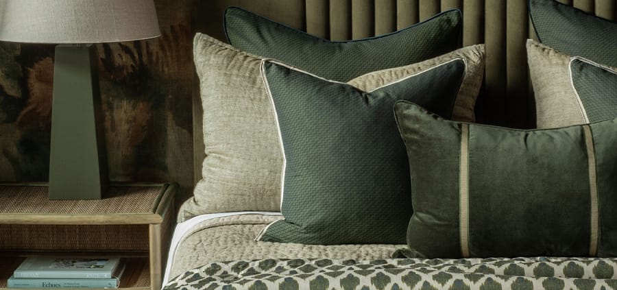 Kasumi Verde/Teal Comforter Kasumi Verde Teal Comforter Styled
