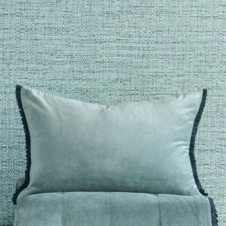 Plissado Duck Egg Comforter and Cushion Stack WEB