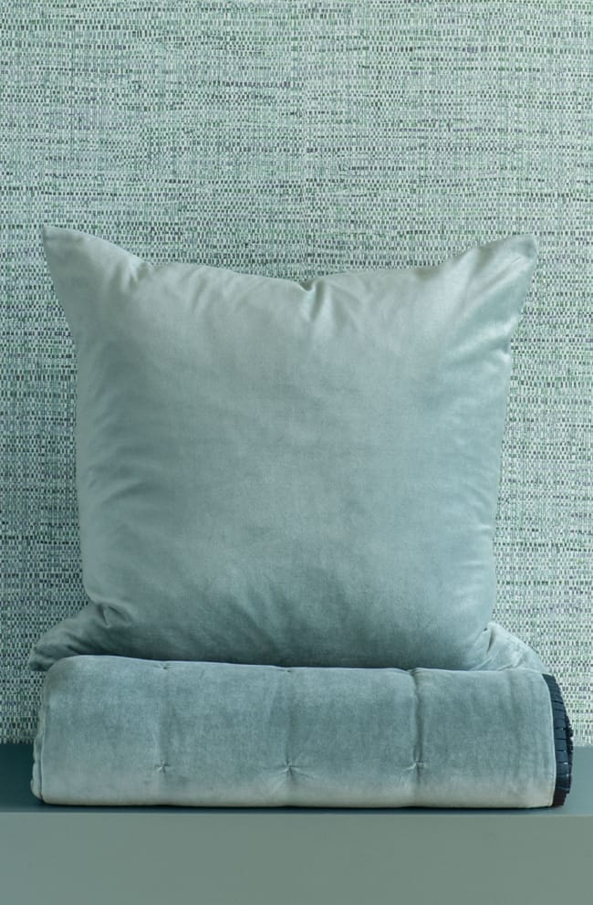 Plissado Duck Egg Comforter and Eurocase Stack