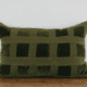 Emerald Velvet Checker Cushion