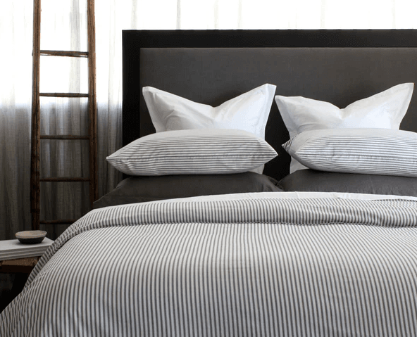 Classic Ticking Stripe DUVET Set | Black