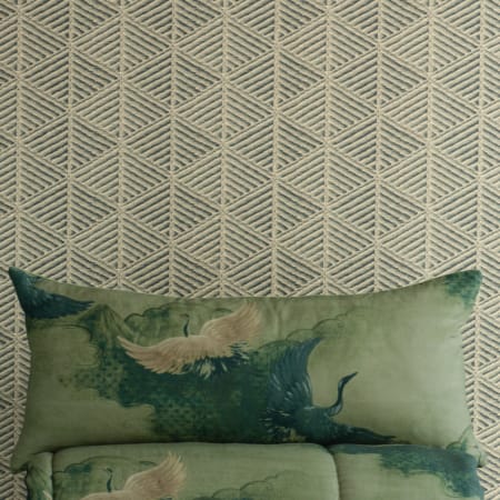 Tsuru Spruce Bolster Cushion and Comforter Stack