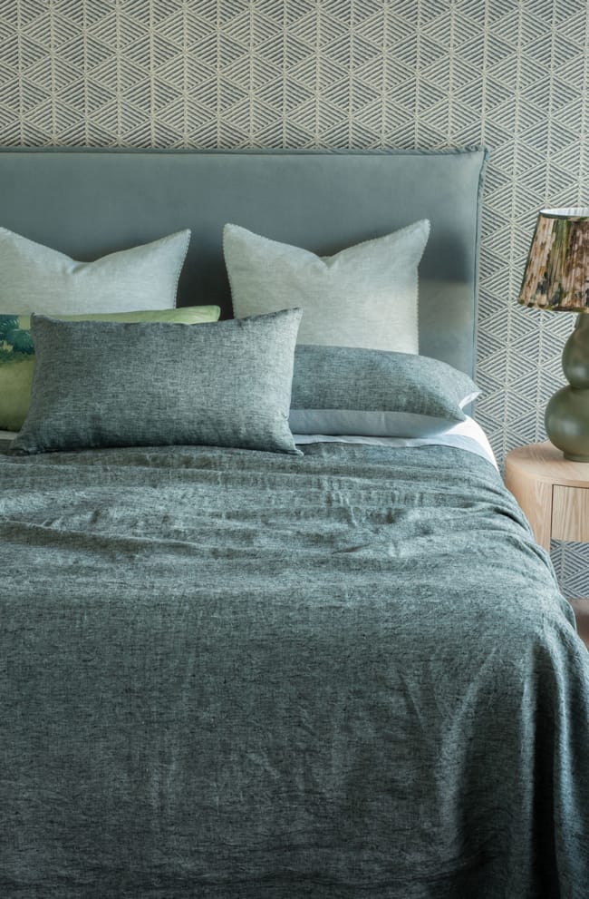 Meiya Ocean Bedspread Styled