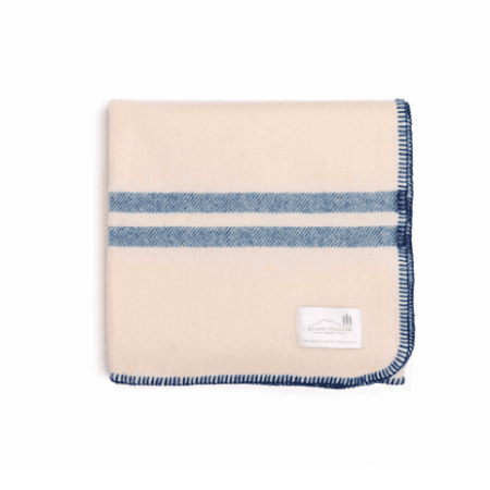 NZ Wool Baby Blanket Barney's Blue