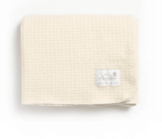 NZ Wool Baby Blanket Waipapa Waffle | Ruanui