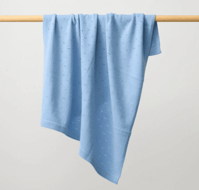 Merino Baby Blanket Alpine Mist