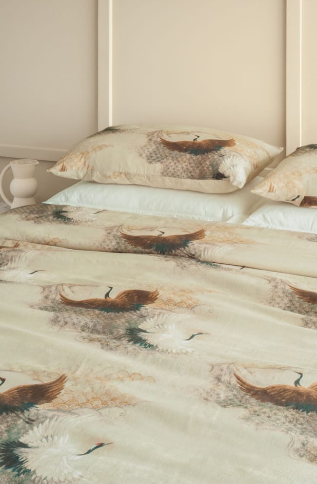 Tsuru Natural Duvet Cover Set